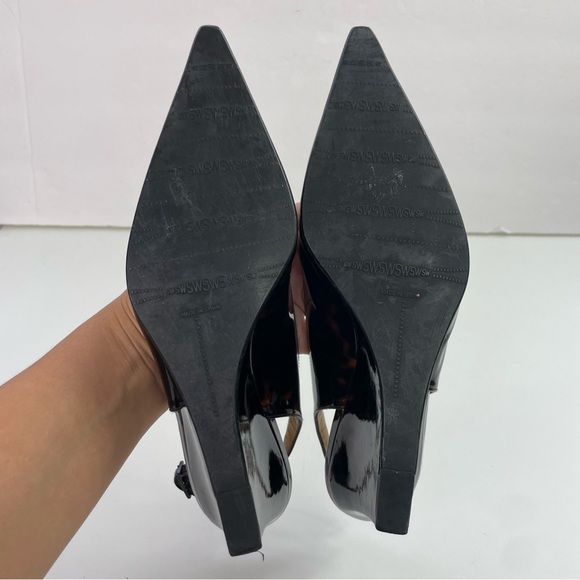 Stuart Weitzman Slingback Tortoise Shell Point-Toe Wedge Heels‎ - Picture 16 of 16